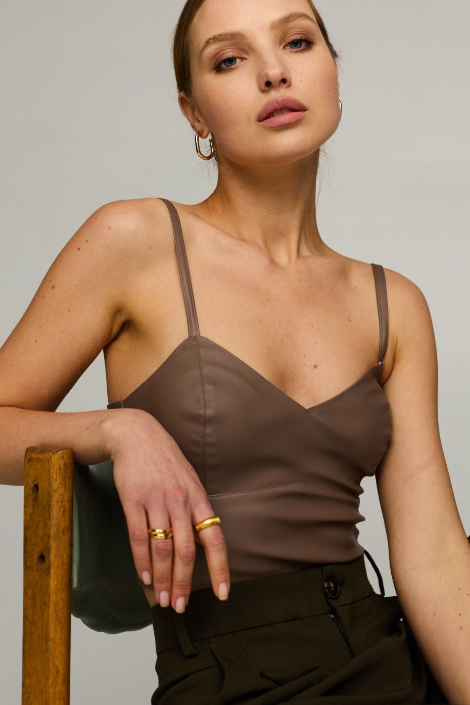 Bustier top Fit leather