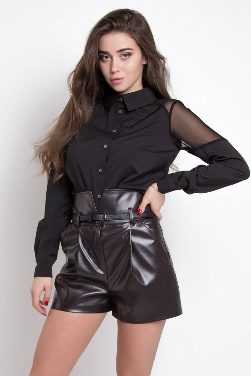 Sunset leather shorts