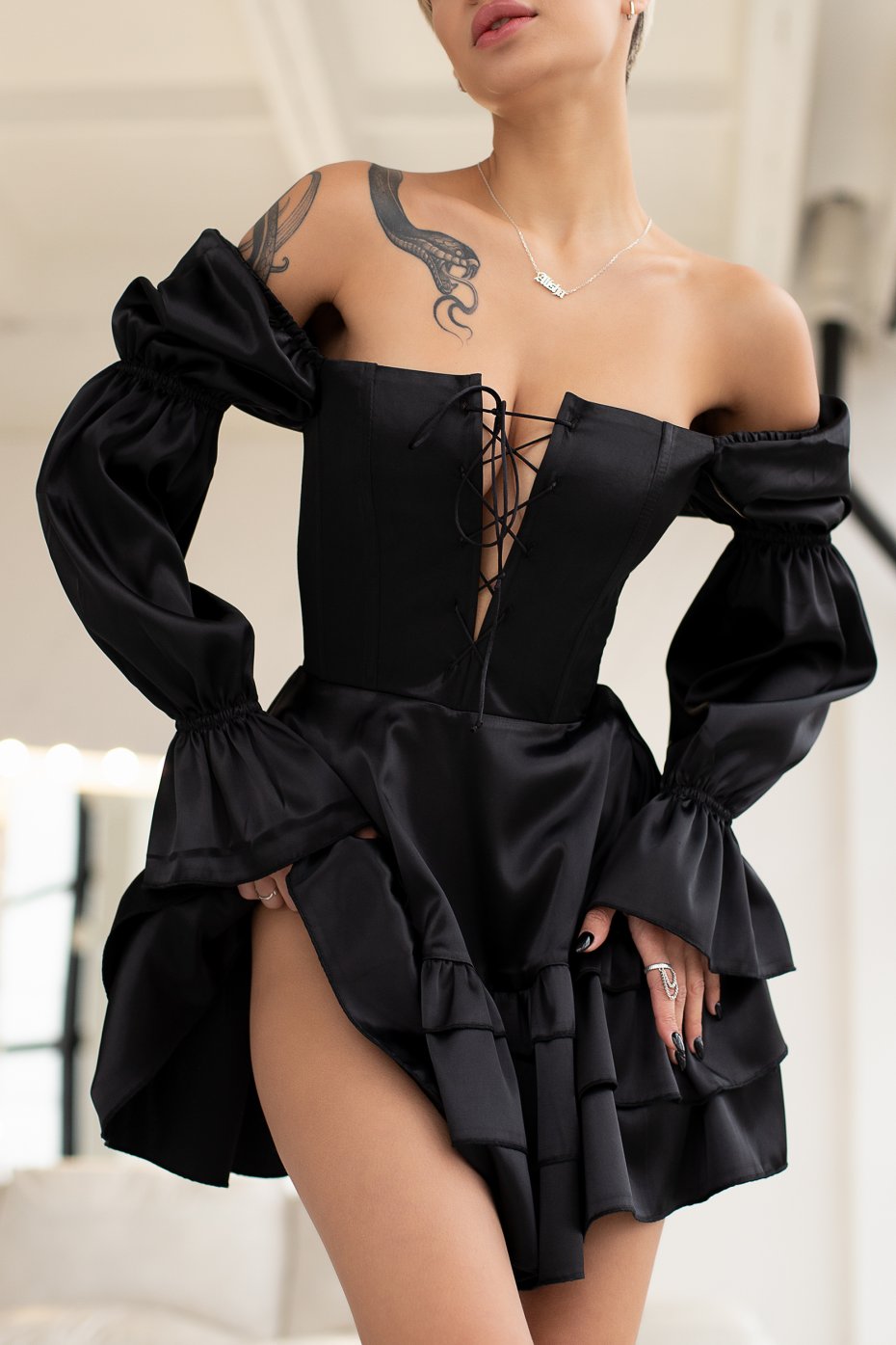 Платье Cancan атлас