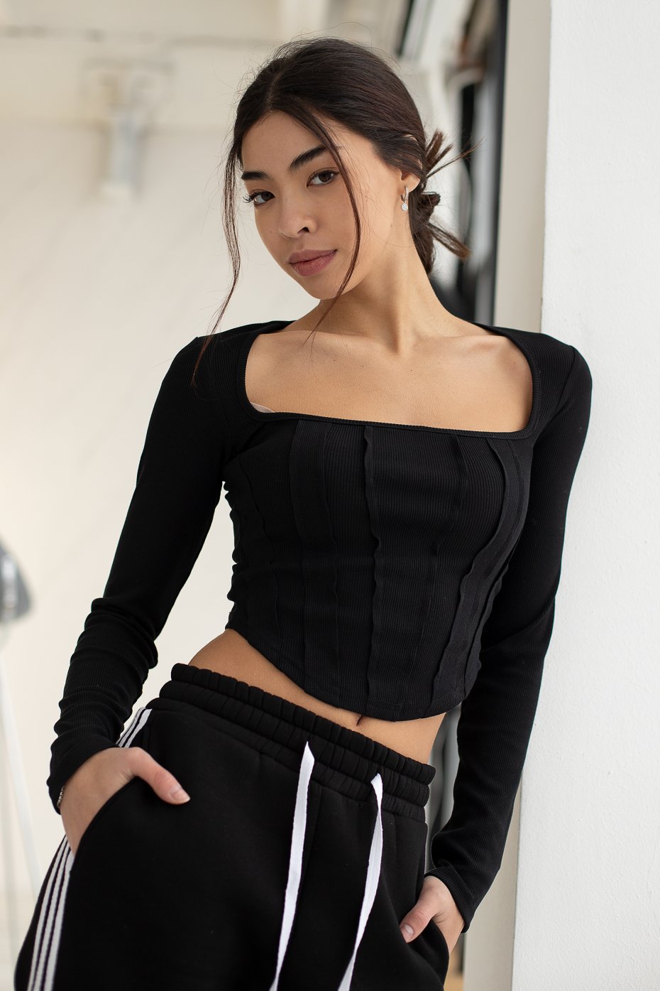 Топ с имитацией корсета Max